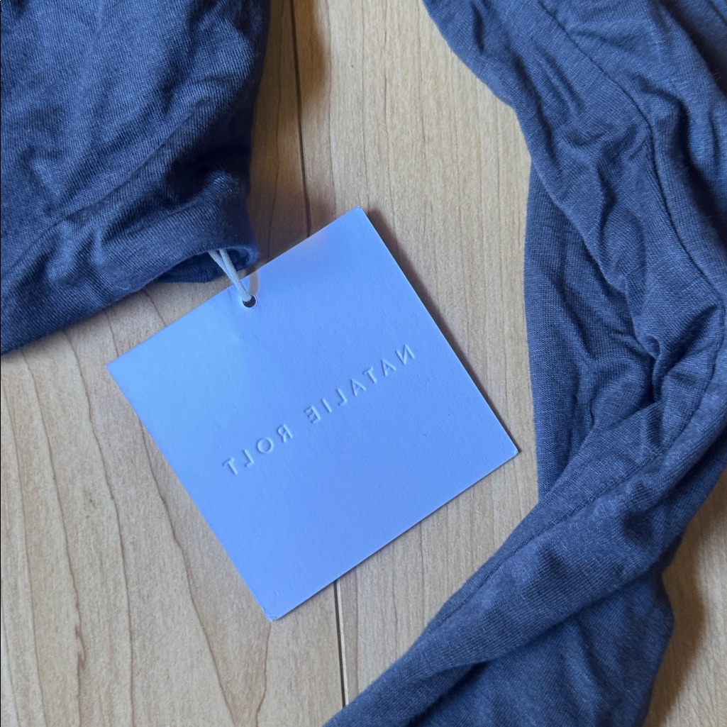 Natalie Rolt Charcoal Long Sleeve Crop Top — image 2 of 4